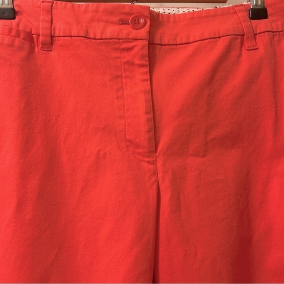 Talbots Perfect Shorts Bright Coral Stretch Bermuda 9 1/2" size 16 W Petite - Picture 7 of 14